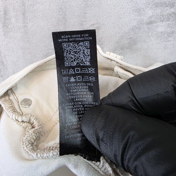 ASOS Design Jeans Womens Size 26 White High Waist Straight Leg Stretch Denim - Picture 11 of 11